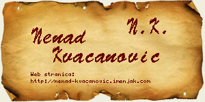 Nenad Kvačanović vizit kartica